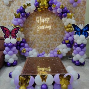 Golden Glow Party Ring Balloon Decoration